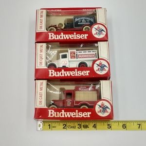 Budweiser 1979 Lledo Days Gone Complete Set of 3 Vintage Die Cast Metal Trucks
